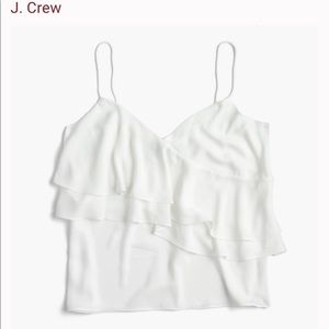 NWOT J. Crew Women's Drapey Ruffle Cami Tank Sz 2